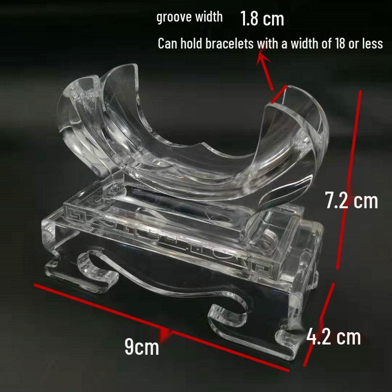Soportes de Exhibición de Joyería de Pulsera y Brazalete de Cristal de Jade Transparente Acrílico