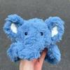 Cute Blue Elephant Pencil Case With Plush Toy For Students Desk Organizer