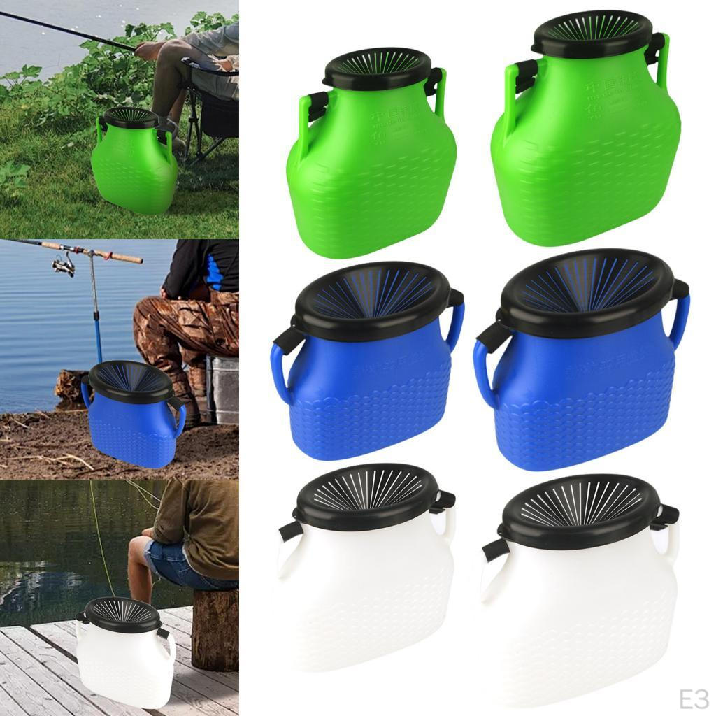 Fischkorb Ködereimer Tragbare Ergonomische Griffe Organizer Aufbewahrung Angelhalter für