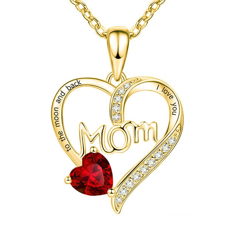 Heart-Shaped Diamond Necklace for New Moms - Mother's Day Gift
