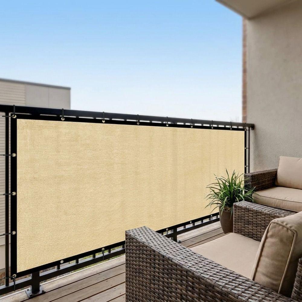 Sun Protection Balcony Fence Privacy Shade Screen Dust-proof Windscreen Mesh Cover Car Shed Awning
