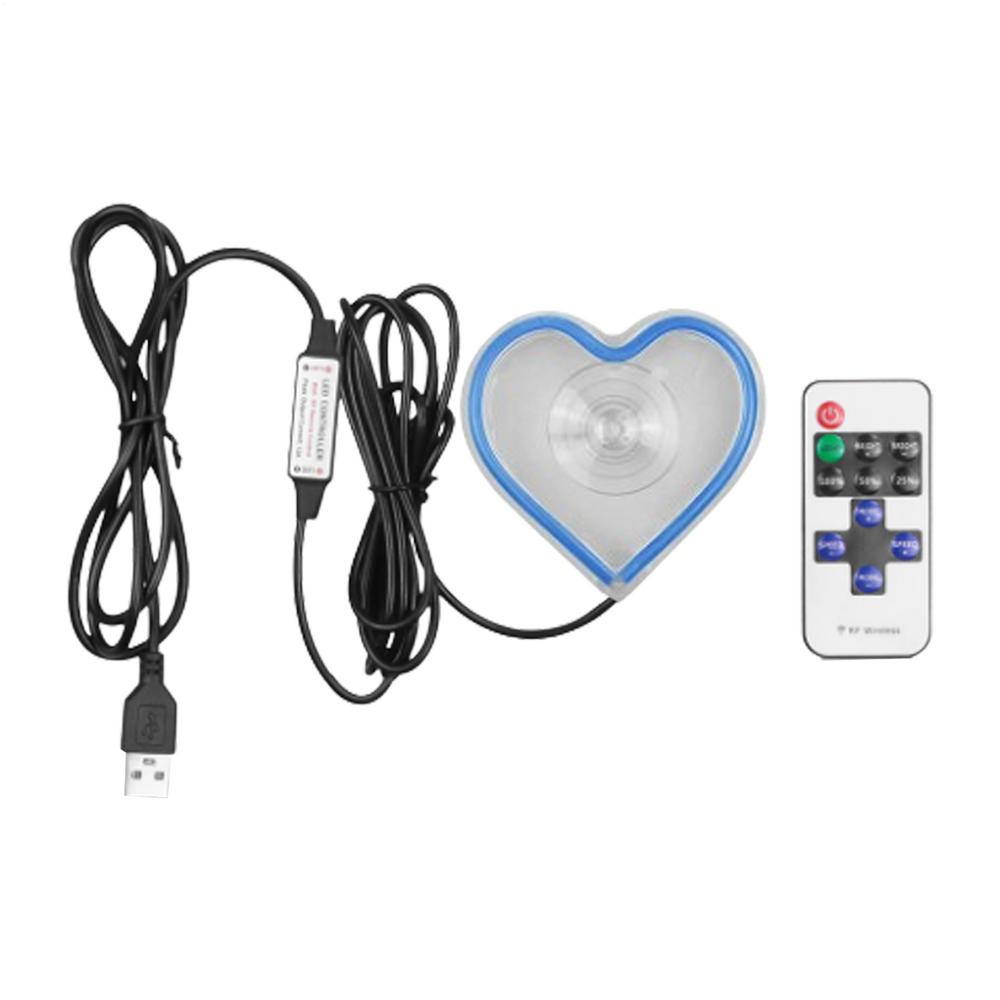 Automotive Interior Decoration Neon Lighting Heart Light Heart-Shaped Ambient Light Car Interior Ambient Light Decorative Lamp