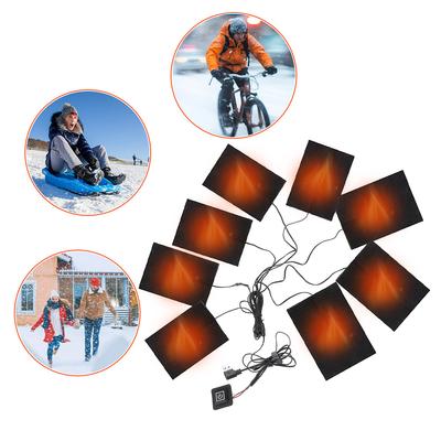 USB Värmedyna Vikbar Värmeplåt Vattentät 3 Lägen Elektrisk Värmeplåt Termisk Vintervärmeväst Värmekuddar Byxor Värmekuddar