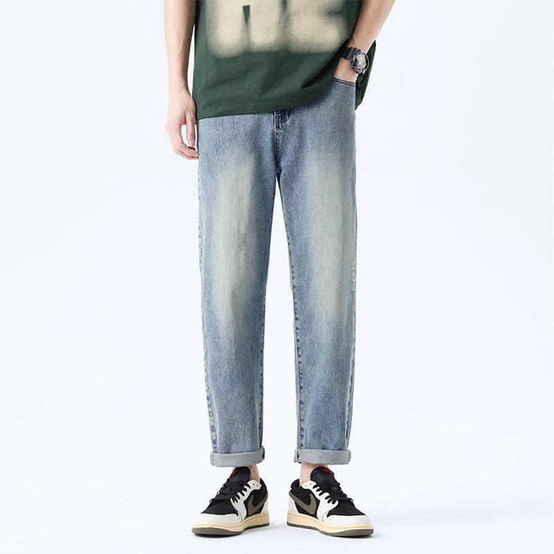 

Men s 2026 Trendy Stretch Cotton Thin Cooling Jeans 31 светло-синий