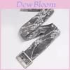Elegant Rose Embellished Leather Waist Belt For Women With Soft Breathable Fabric Fashion Accessory