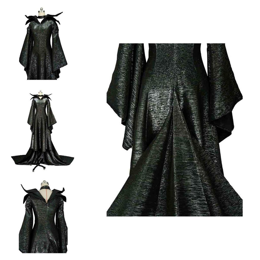 Schönes Angelina Maleficent Cosplay Kostüm Kleid Halloween Uniform Anzug Outfit