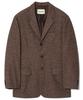 Basemoment Heritage Three-Button Wool Blazer Brown Check