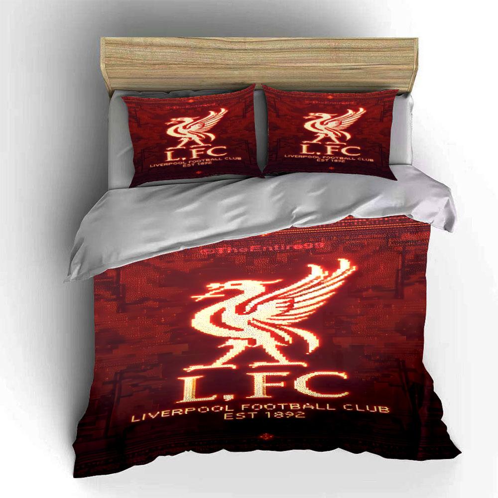 Oiseau de foie doré, texte « LFC ». Ensembles de literie Ensembles de housses de couette Housses de couette Taies d'oreiller(1 * Housse de couette 2 * Taies d'oreiller, sans couette)