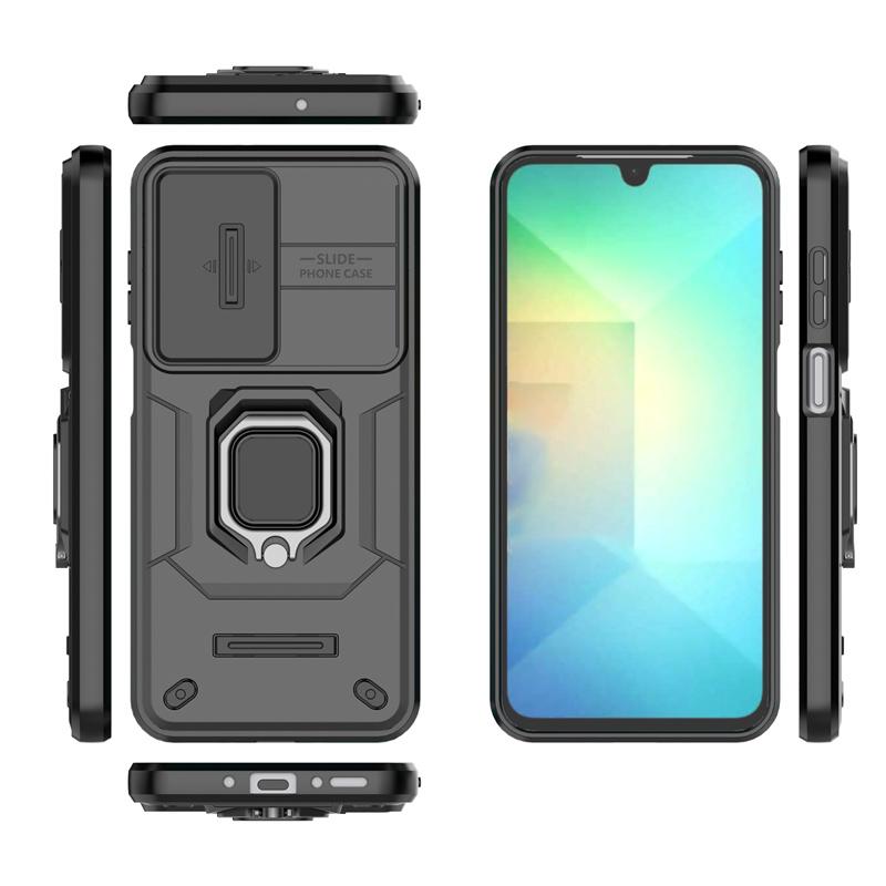 For Samsung A26 Case Cover Samsung Galaxy A26 Capas New Phone Bumper Back Slide Camera Lens Ring Holder Fundas Samsung A26 A 26