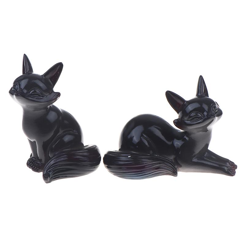 Cute Fox Color-Changing Tea Pet Ornament Creative Tea Ceremony Accessories Home Desktop Small Fox Figurines Decoration
