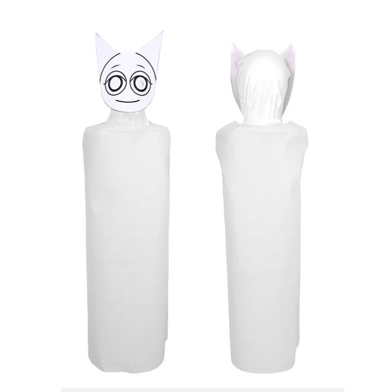 

Косплей Спрунки Incredibox Комбинезон Полиэстер Костюм Танцевальная Вечеринка Выступление белый