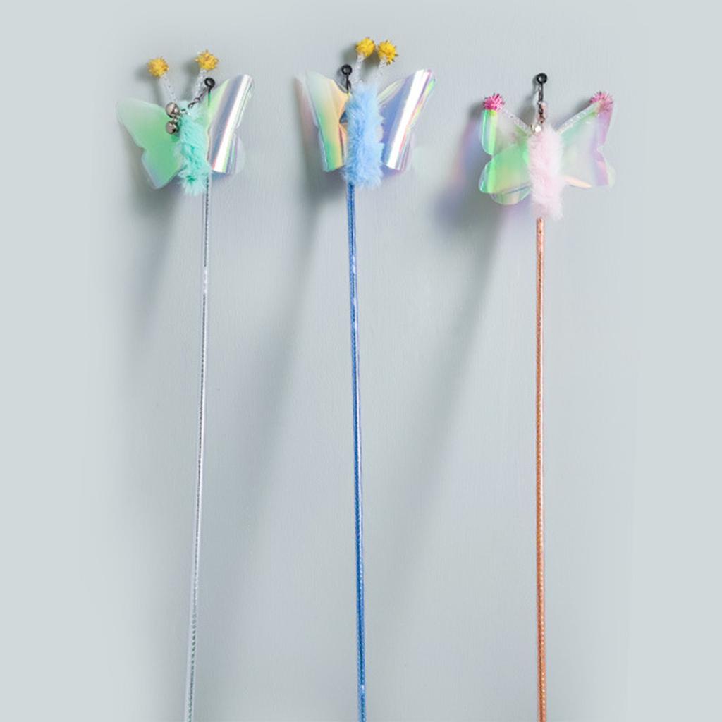 Cat Teasing Stick Telescopic Boredom Relief Interactive Attractive Kitten Teaser Wand for Indoor