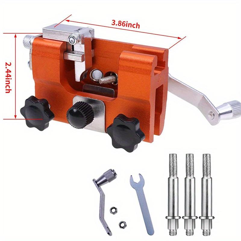 1 sada Vybaveno 3/5 brusnými hlavami Ručně poháněné řetězové brusky Přenosné domácí hardwarové nástroje Olejové pily Kotoučové brusky(Velký )