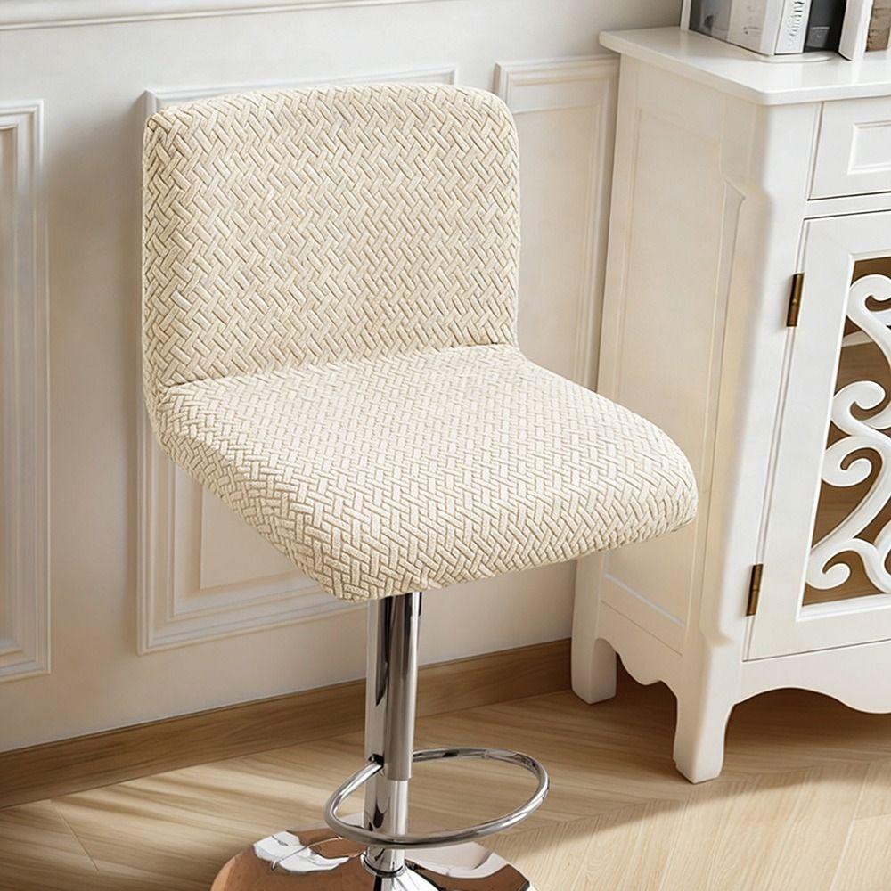 Elastic Bar Stool Seat Cover Anti-slip Lift Rotating Chair Cover  for Hotel Restaurant Bar Counte