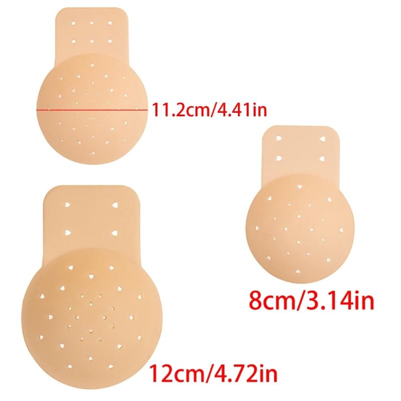 Breathable Silicone Nipple Cover Self Adhesive Bras Invisible Strapless Sticky Bras Breast Lift Pasties for Womens