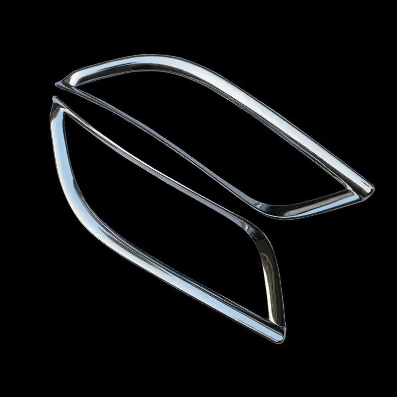 Car Styling for Jeep New Compass 2017 2018   Rear Fog Light Lamp Molding Cover Trims Decoration Sticker ABS Chrome 2Pcs