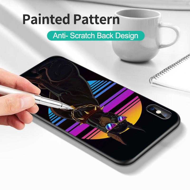 Black tpu Case For Xiaomi Redmi 9T Note 9T Note 10 8 8T 7 5G 4G Pro 10S Doberman