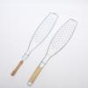 BBQ Electroplated Wooden Handle Small Single Fish, Specially Designed for Grilling Fish with Barbecue Net