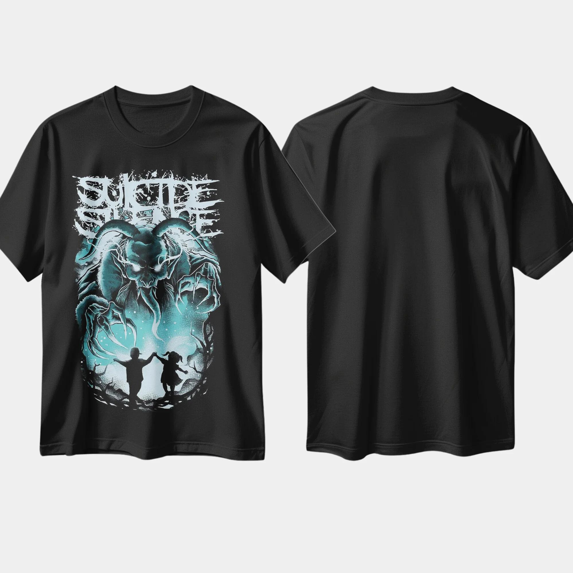 

Metal Band T-shirt Suicide Silence American-band Rock Gift Cotton Round Neck Men Women Tees Short Sleeve - Men s Summer Cotto... S разноцветный