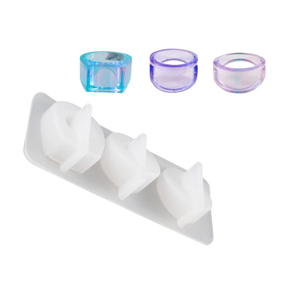 Elegante Harzring-Herstellung Silikonform Dreifachring-Silikonformen für Harzguss Handgefertigte Ringe Schmuckhandwerk