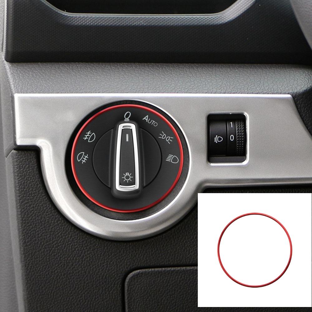 Car Headlight Switch Trim Frame Ring Knob Ring Trim Cover for VW Tiguan Golf Jetta MK5 MK6 Passat B6 B7 CC Touran Tiquan