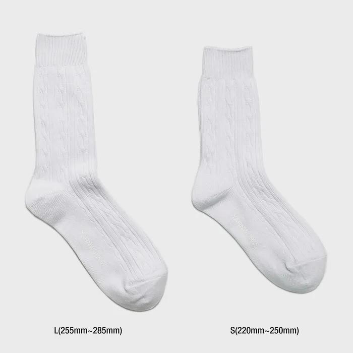 [Mono Color 4-Pack] work#basic cable / Basic Cable Fashion Socks