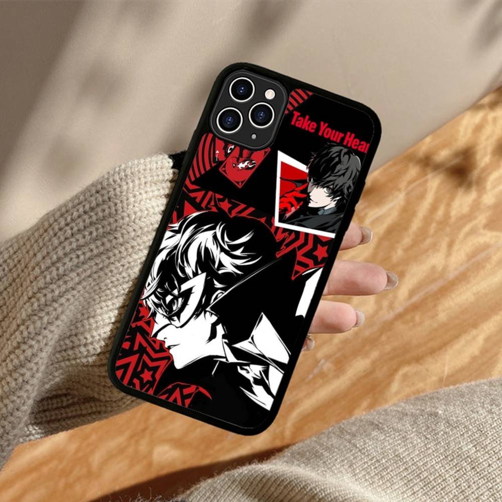 Persona 5 PC+TPU Phone Case For iPhone 11 12 13 14 15 16 17 Plus Pro Max Cover