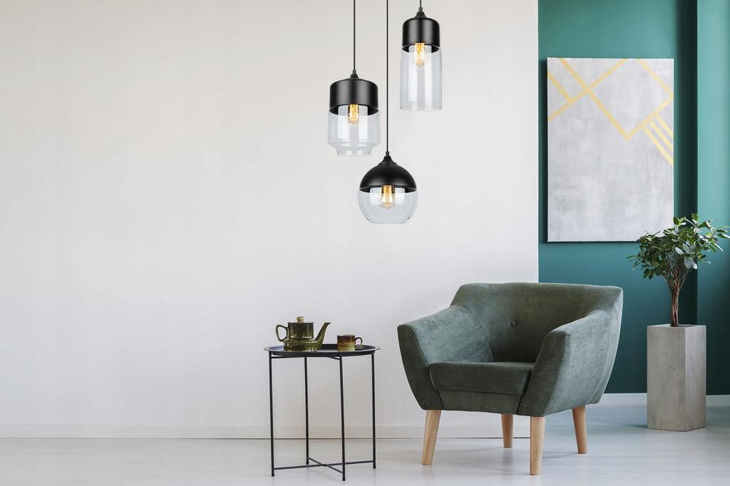 HANGING CEILING LAMP, GLASS PLAFON, LED LAMP