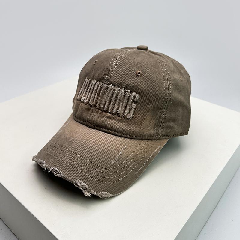 

New Unisex Broken Style Embroidered Relief Letters Baseball Hats Gradient Breathable Ins Sunshade Peaked Caps Versatile Fashion 52-60cm