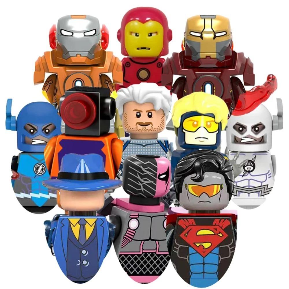 Marvel Heroes Toys Mini Classic Anime Characters Superhero Deadpool Captain America Joker Spider-Man Party Gift Splicing Toy