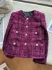 Autumn Women's Retro Tweed Short Jacket A75908 - Round Neck, Versatile High-End Top