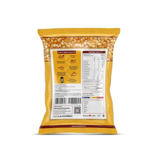 Desire Maiskörner zum Popcorn machen, 500g | Jumbo Makkai Popcornkerne | Importiert, Hohe Expansion, A-Qualität für Gourmet-Popcorn