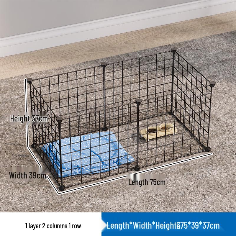 Free Assembly Indoor Pet Fence Barrier: Iron Mesh Anti-Escape Dog Stopper Fence.