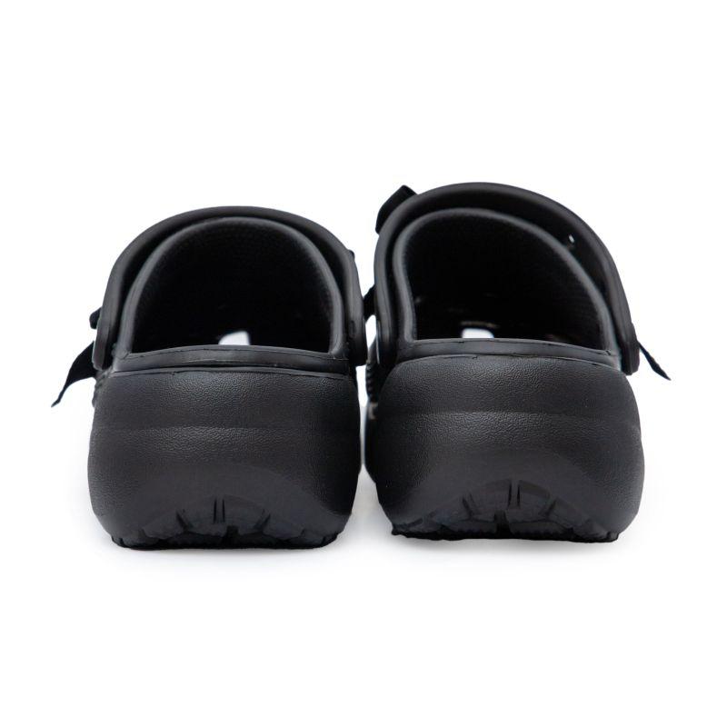 Crocs Classic Platform Clog Black Butterfly Temperament Casual Temperament Girly Style Hole Shoes Women's Black