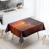 River House Tablecloth Natural Scenery  Anti-Stain Waterproof Rectangular Kitchen Dining Table Home Decor