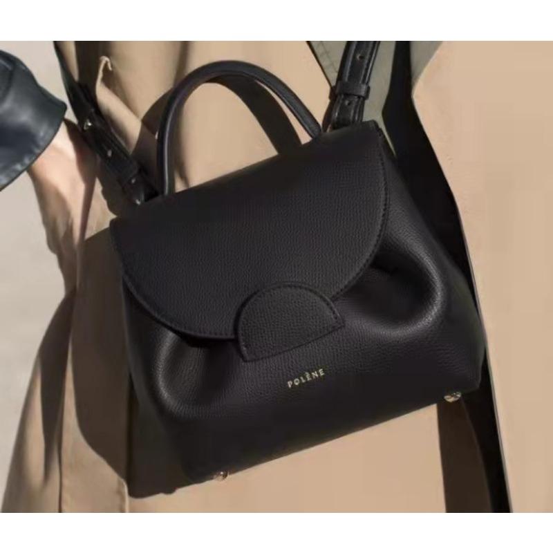 Light Luxury High-end Polene Classic Smiley Face Bag Cowhide Texture Niche Design Single Shoulder Crossbody Pig Bag Versatile