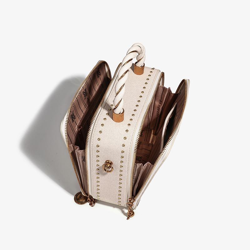 Hong Kong Genuine Embroidered Portable Perfume Box Bag New High-end Popular Shoulder Bag Fashion Oblique Span Bag