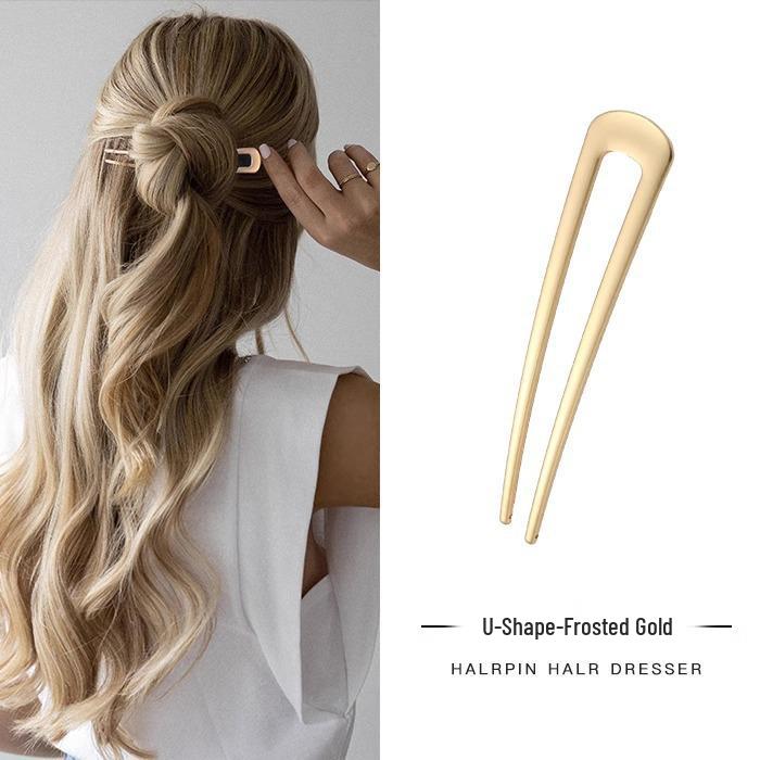 

Фиксирующая шпилька U-образной формы с высококачественным сплавным гребнем для женских причесок - Вставка с четырьмя зубцами в древнем стиле