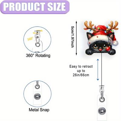 Christmas Badge Reel - Scalable ID Holder for Nurses, Office Staff, Teachers, and Students.