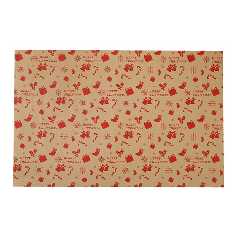 Christmas Themed Wrapping Paper Set 5 Pack 50x74cm Thick Recyclable Materials Assorted Seasonal Artwork