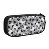 Soccer Ball Footbally Seamless Pattern School Pencil Cases Boys Girls Large Storage Pencil Pouch Students Stationery