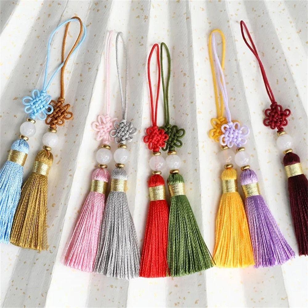 Beads Chinese Knot Tassel Classical Style Chinese Knot Pendants Car Key Chain Jewelry Gift