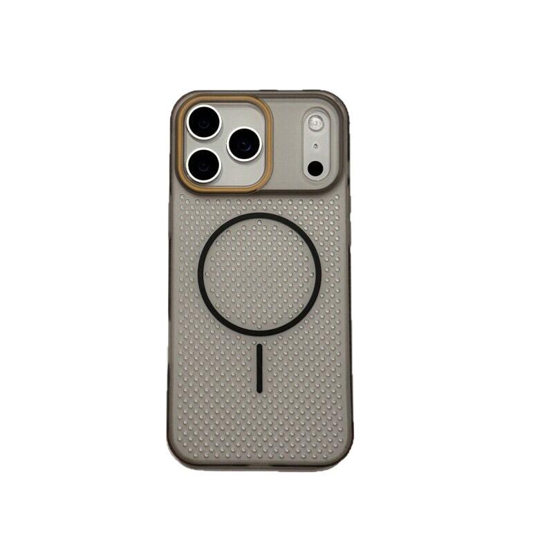 Apple iPhone 17 Hülle mit Kühlendes Wabenmuster für iPhone 16 Pro Max, Magnetische Adsorption, Zweifarbig und Verstärkte Sturzsichere Ecken