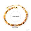 Minimalist Oval Tiger's Eye Stone Freshwater Pearl Bracelet Stainless Steel Gold-Plated Bohemian Bracelet Jewelry for Women