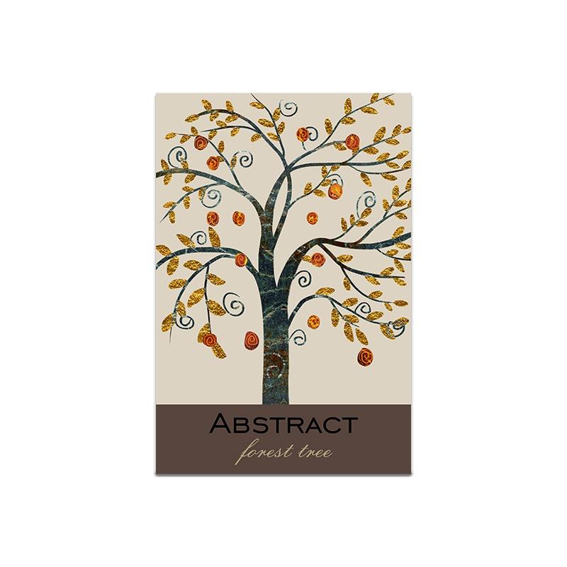 Abstract White Flower Canvas Painting Poster Green Leaves Wall Art Print Decorative Picture Modern Living Room Home Decor Unframed