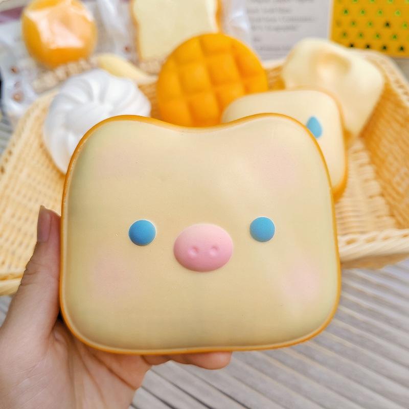 Simulated bread soft and slow-rebounding toy stress relief gadget, "Squeezzy Joy", a cute stress-reducing toy.