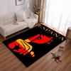 Teppichdesign inspiriert von der spanischen Flagge in Schwarz Rot Gelb Für die Heimdekoration Geeignet für den Einsatz als Antirutschmatte für Wohnzimmer Schlafzimmer Sofas
