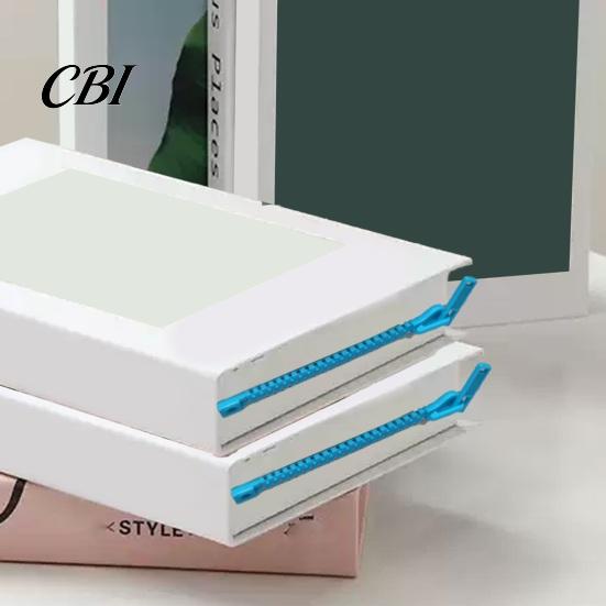 Portable Book Marker Long Zipper Bookmark for Thick Book, Plastic 3D Page Reading Men & Women, Accessory