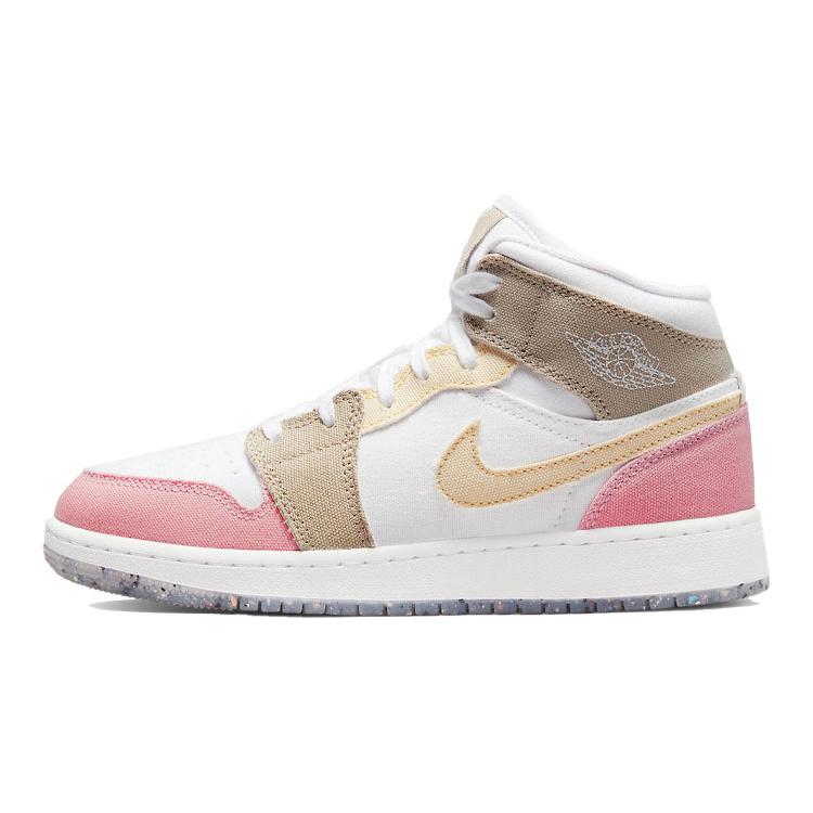 Jordan 1 Mid SE Pastel Vivid Green Grind GS DJ0338-100 38