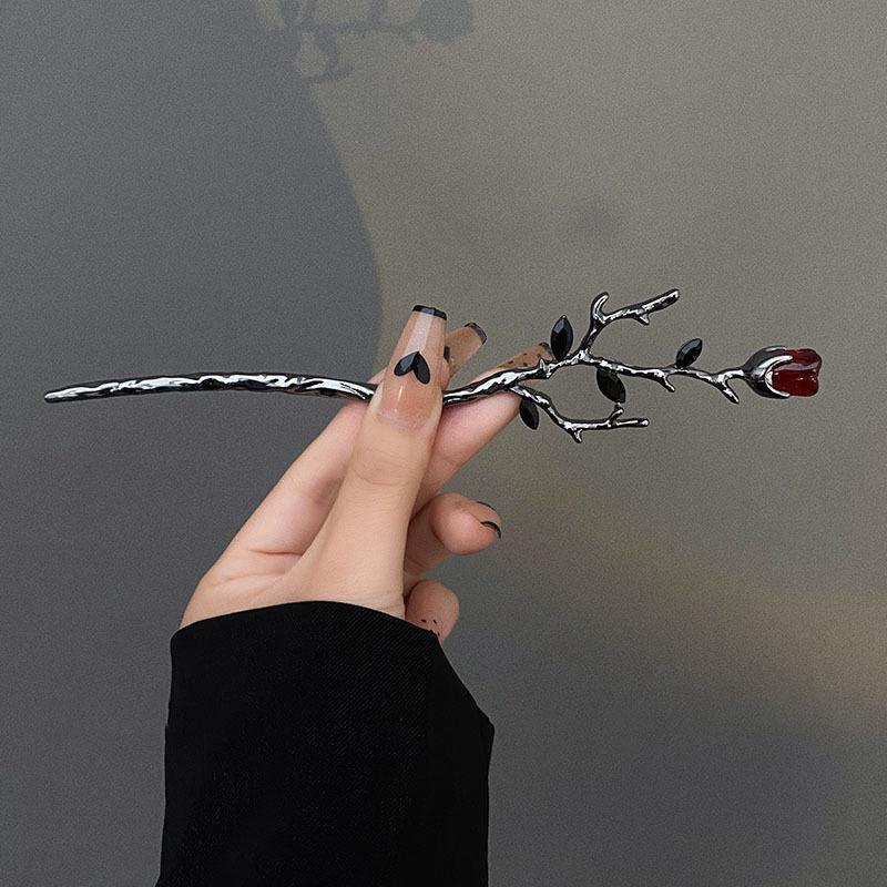 Vintage Rose Pearl Hairsticks for Women New Chinese Style Hairpin Fashion Hairpin Hair Clasp Charms Flower Hair Accessories